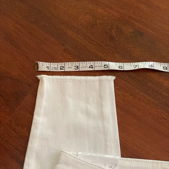 Jessica Simpson Adored High Rise Ankle White Jean Size‎ 4 raw frayed hems cotton - Picture 10 of 16